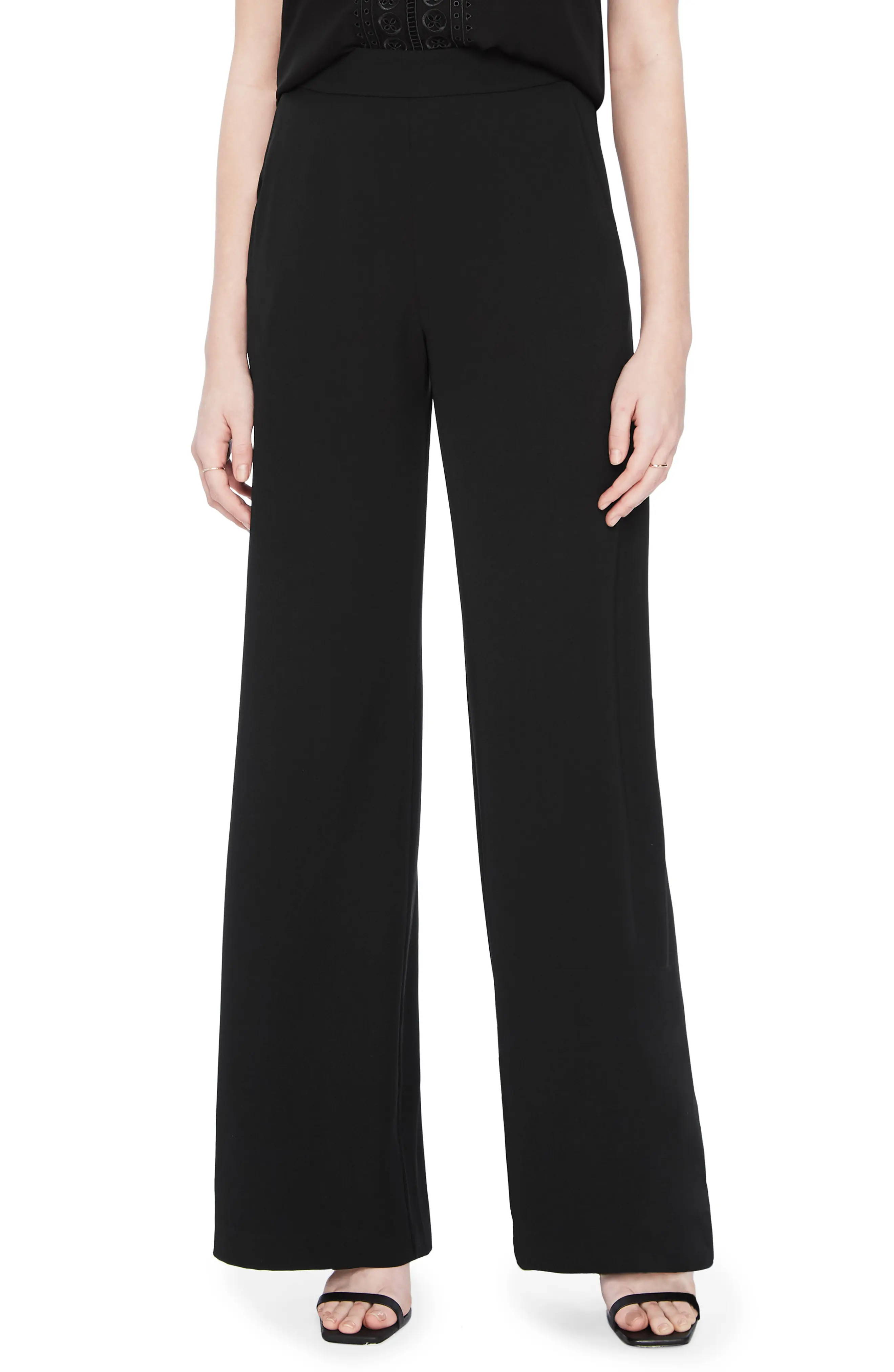 Women's Parker Rome High Waist Wide Leg Pants, Size 2 - Black | Nordstrom