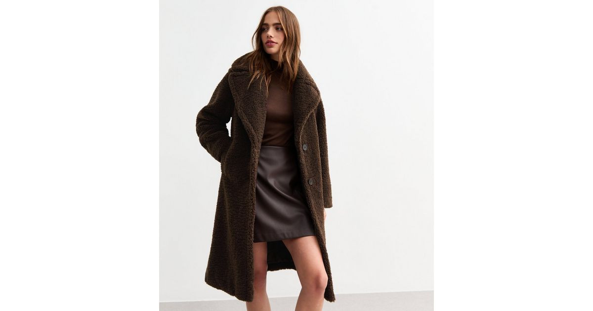Brown Borg Longline Coat
						
						Add to Saved Items
						Remove from Saved Items | New Look (UK)