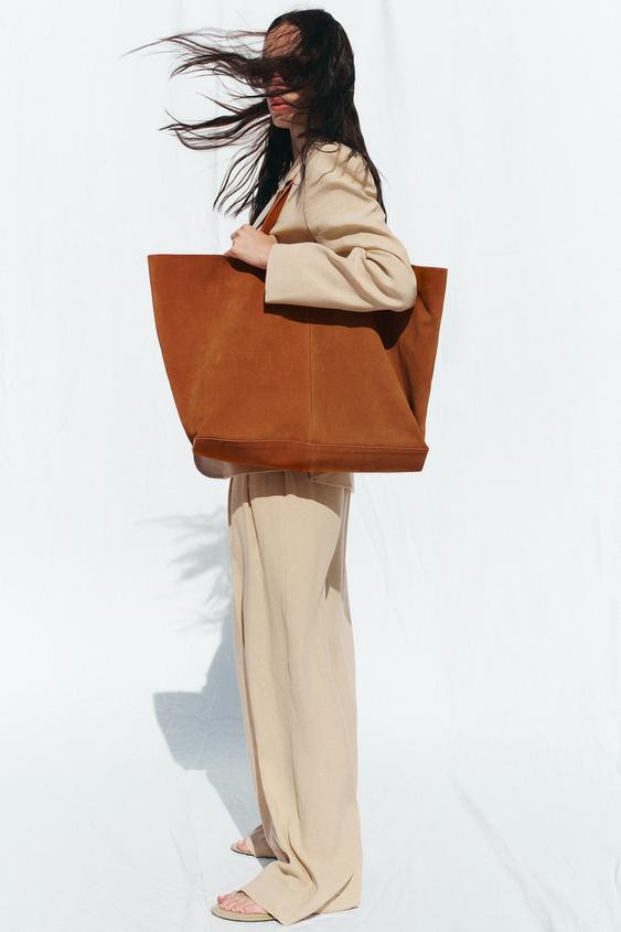 SUEDE MAXI TOTE | Zara US