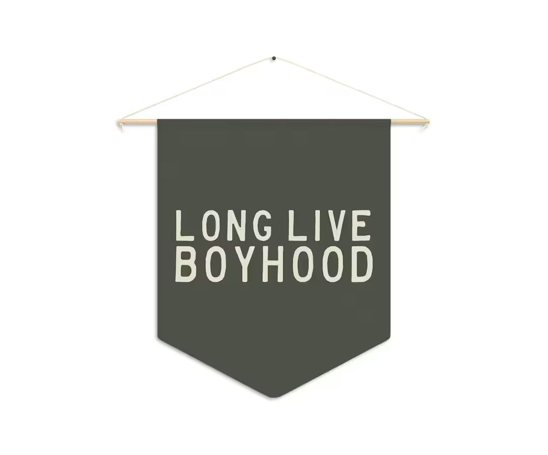 Long Live Boyhood Pennant, Kids Wall Banner, Boys Room Decor, Long Live Boyhood Banner, Vintage K... | Etsy (US)