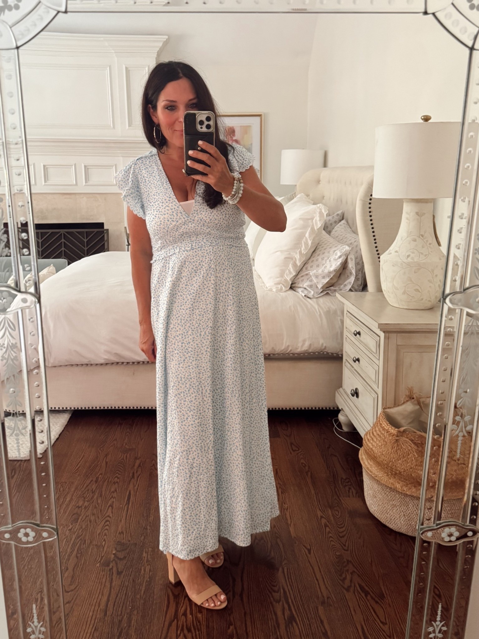 Animal print blue dress with heels

#LTKOver40 #LTKmomlife #LTKootd