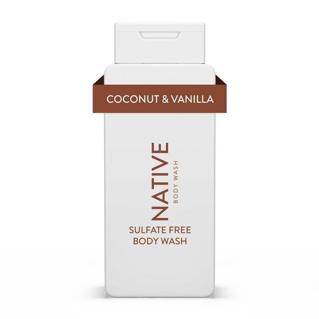 Native Natural Body Wash, Coconut & Vanilla, Sulfate Free, Paraben Free, 18 oz | Walmart (US)