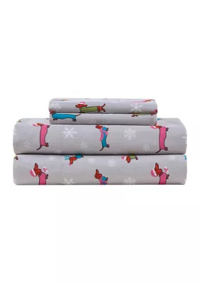 Joyland Christmas Dachshund Sheet Set | Belk