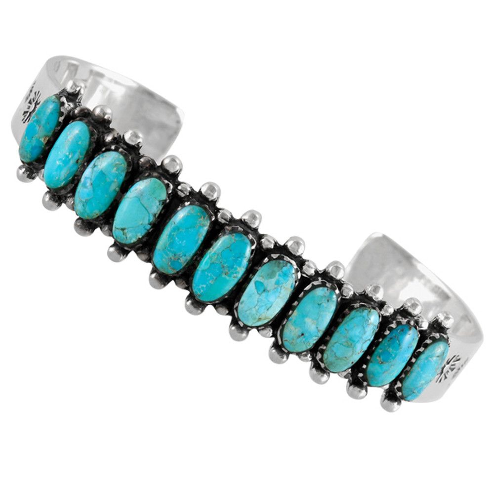 Turquoise Bracelet Sterling Silver B5582-C75 | TURQUOISE NETWORK