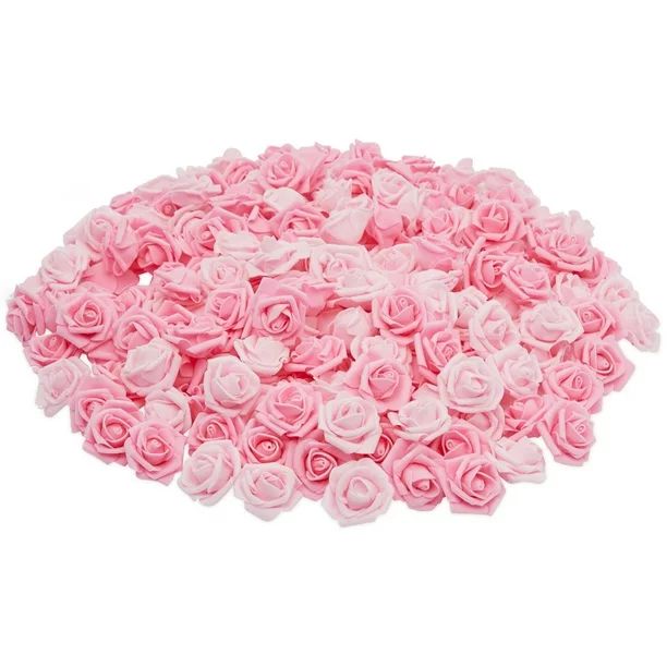 200 Pack Mini Pink Rose Artificial Faux Fake Flowers Heads Bulk for Crafts Decorations, 2 Colors,... | Walmart (US)