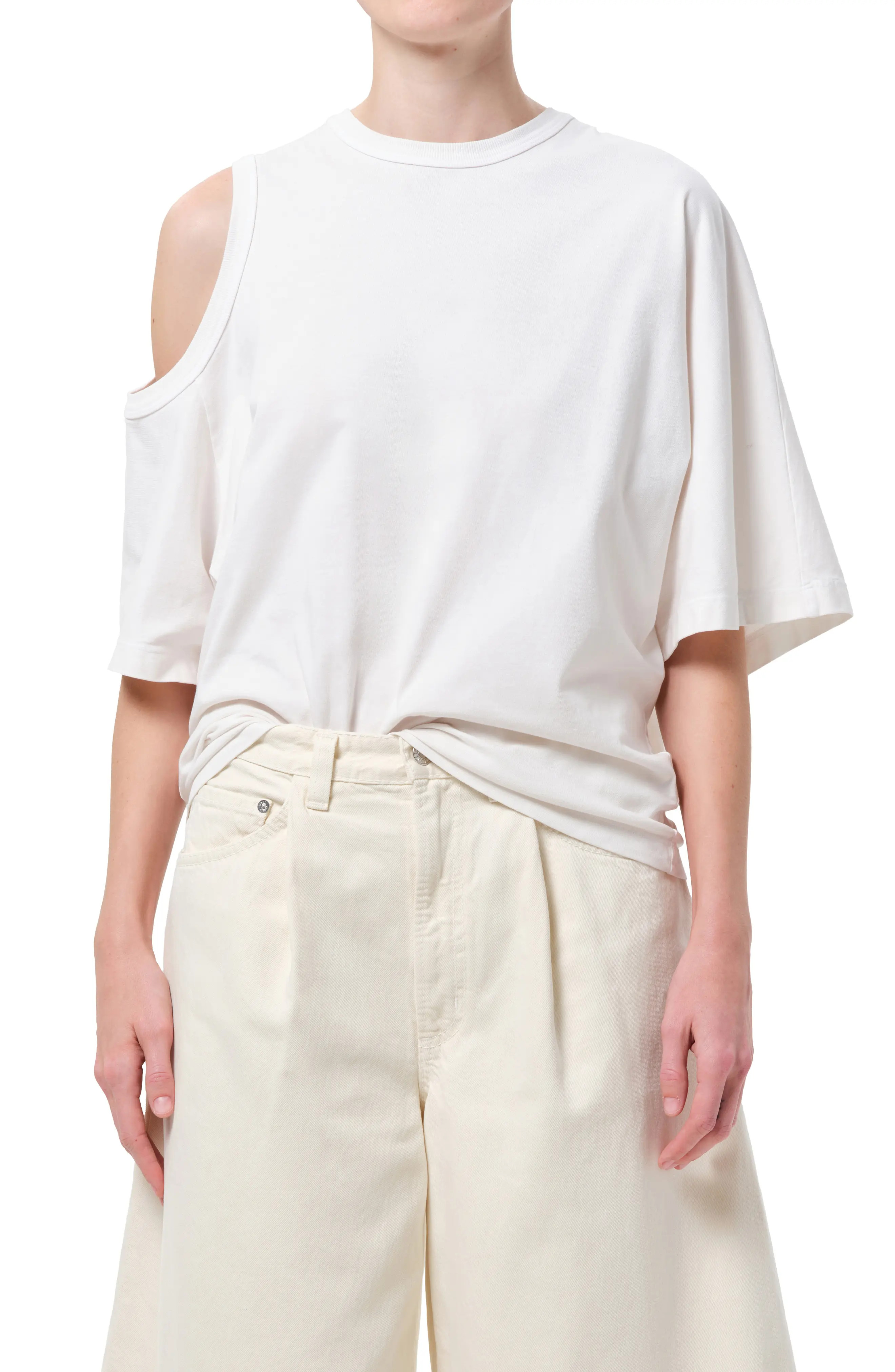 Shoulder Cutout Cotton T-Shirt (Women) | Nordstrom | Nordstrom