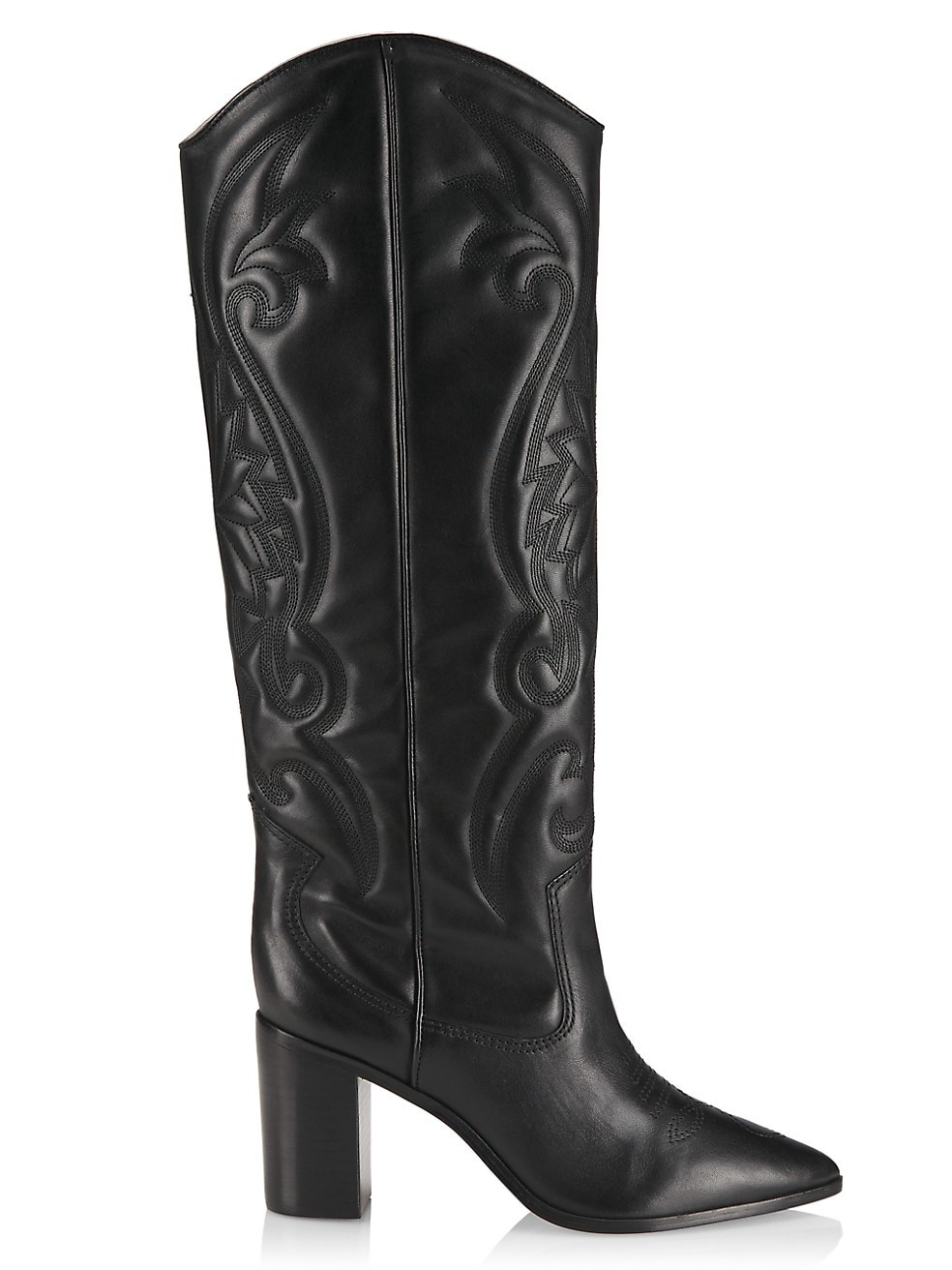Maryana Leather Block-Heel Western Boots | Saks Fifth Avenue