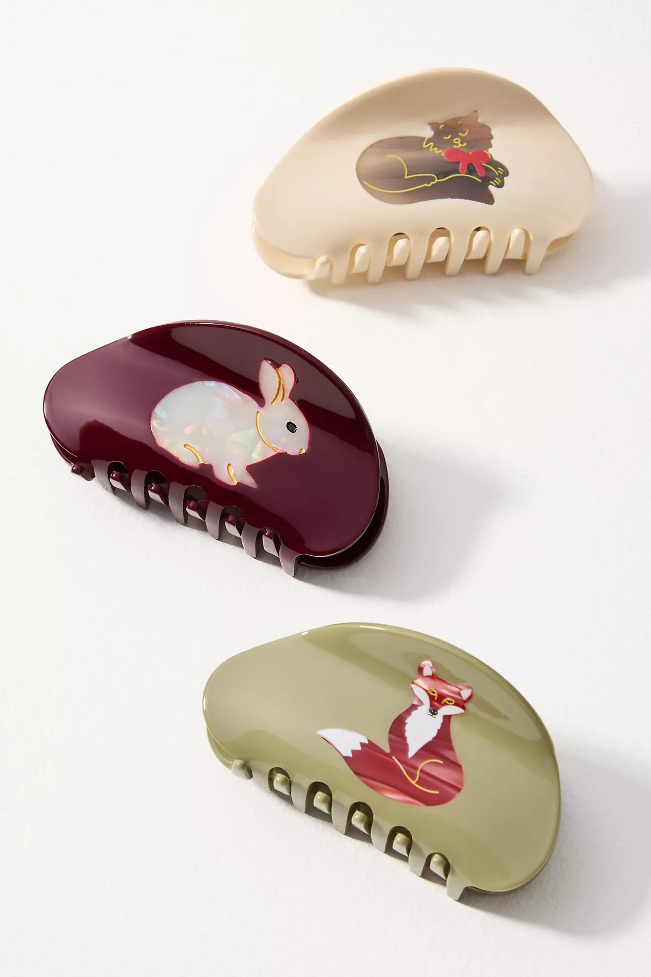 Assorted Icon Hair Claw Clips, Set of 3 | Anthropologie (US)