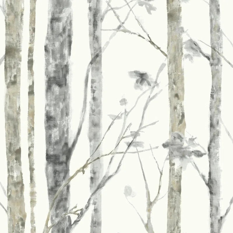 Ballywillin Birch Tree Peel and Stick 16.5' x 20.5" Wallpaper Roll | Wayfair North America
