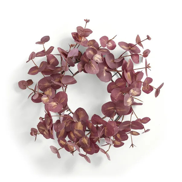 Artificial Purple Eucalyptus Wreath | Dunelm (migrated)