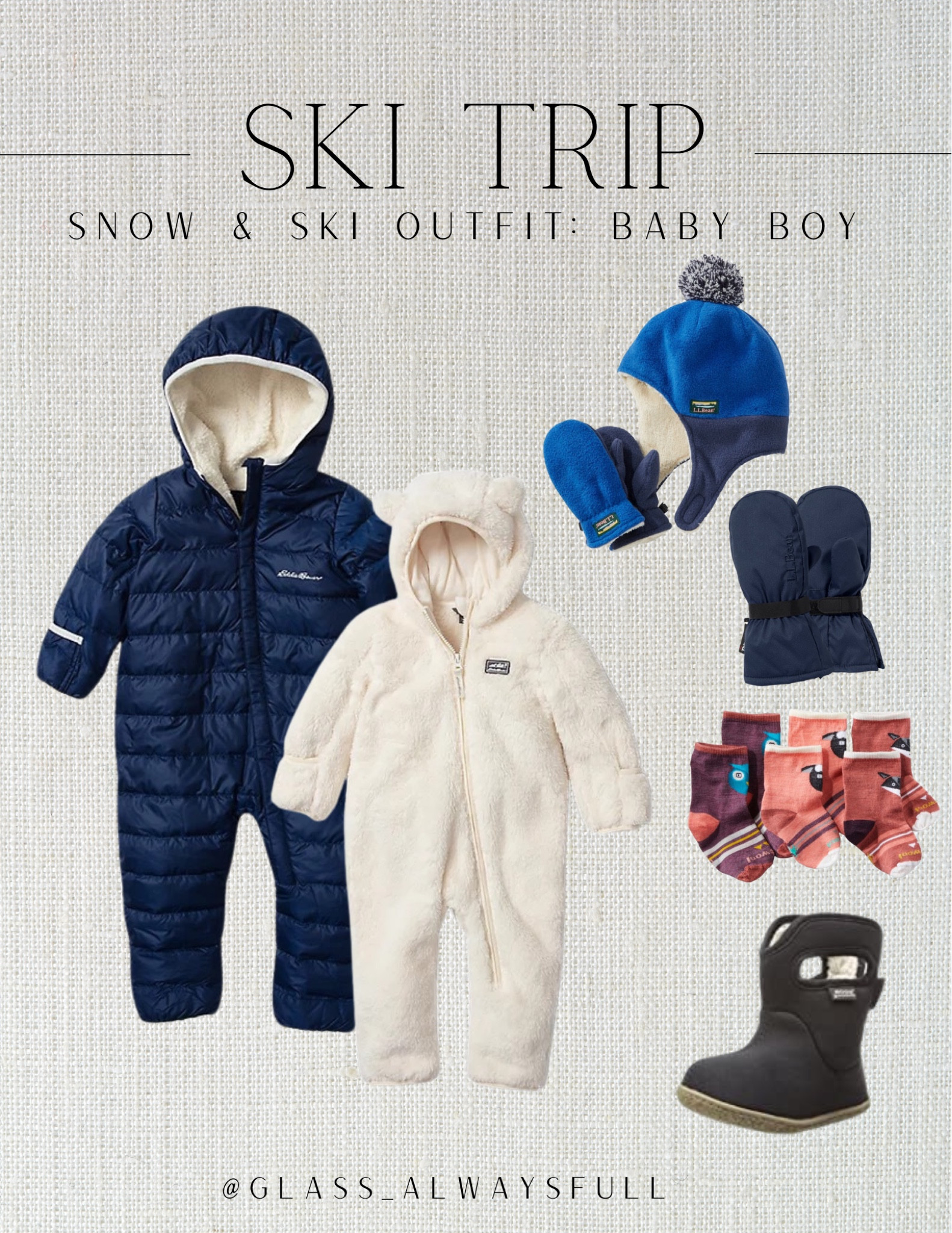 Ski trip baby boy, baby boy snowsuit, baby snowsuit, winter vacation, baby gloves, baby beanie, baby snow boots, toddler snowsuit, toddler snow boots. Callie Glass @glass_alwaysfull 

#LTKfamily #LTKSeasonal #LTKbaby