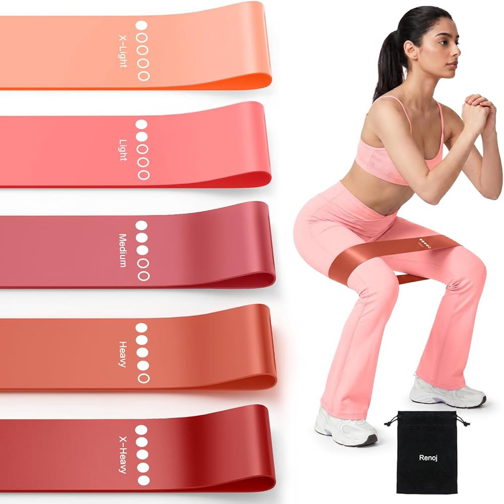 Resistance Bands for Working Out, 5-Pack Elastic Loop Exercise Bands for Strength Training Stretc... | Amazon (US)