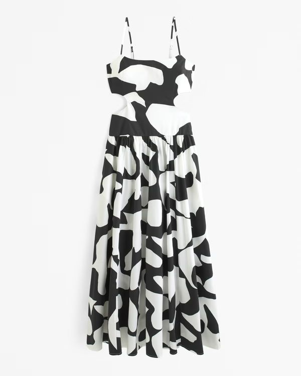Women's Drop-Waist Cutout Maxi Dress | Women's New Arrivals | Abercrombie.com | Abercrombie & Fitch (US)
