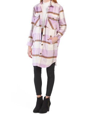 Long Plaid Shacket | TJ Maxx