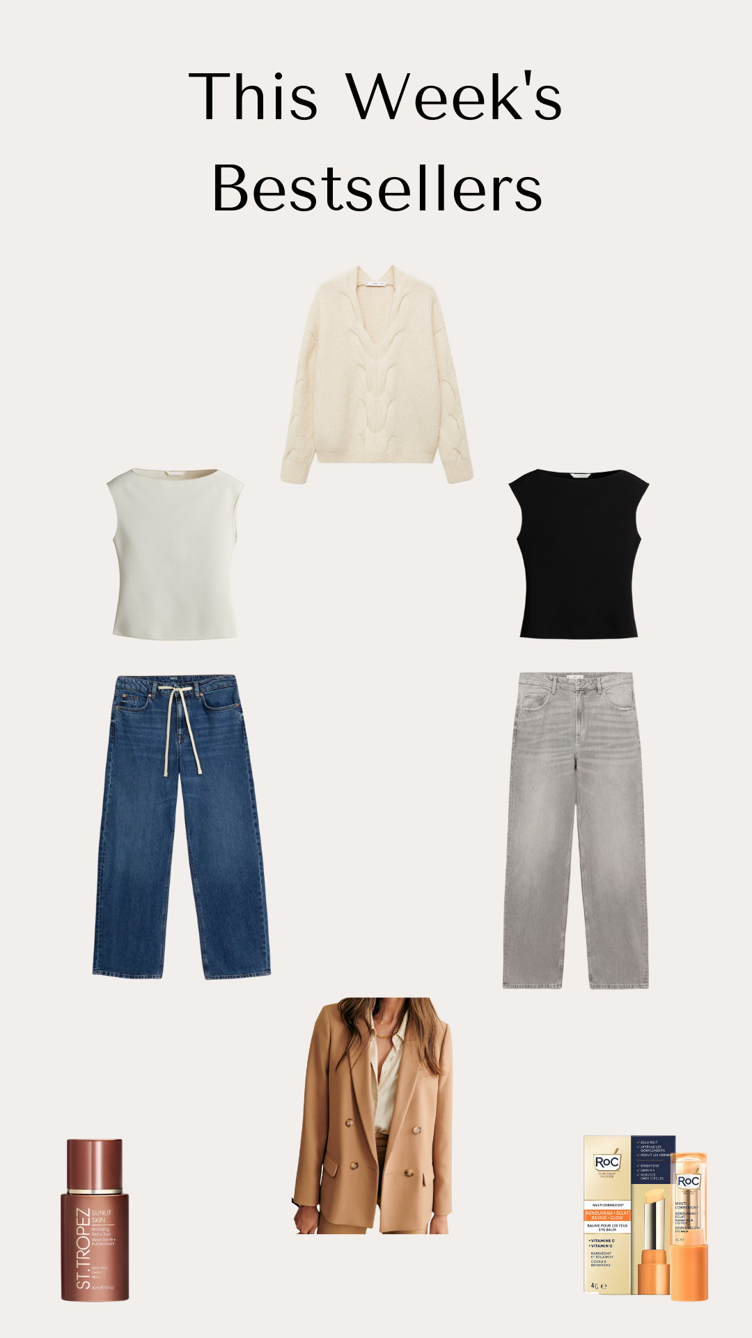 Boat-neck Top, Jacket, Fine-knit Top, Sweater, Jeans, Tan Express, H&M, Sezane, MANGO, Cult Beauty, Boots, Marks & Spencer 

 #LTKuk #LTKspring #LTKbeauty