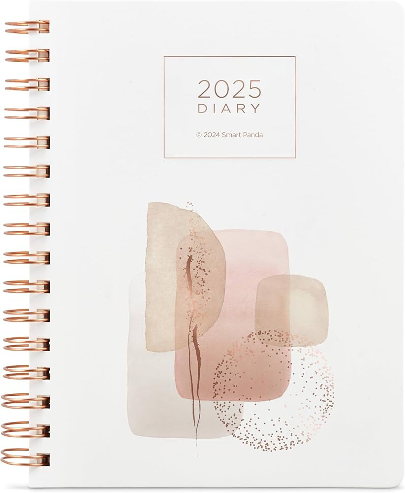 Smart Panda A5 Diary 2025 - Small Week to View Dated Planner, Rose Gold - Weekly, Monthly and Ann... | Amazon (UK)