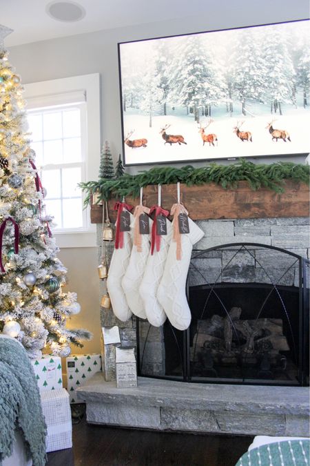 Christmas mantle home decor modern farmhouse small cottage 

#LTKHoliday #LTKhome #LTKGiftGuide