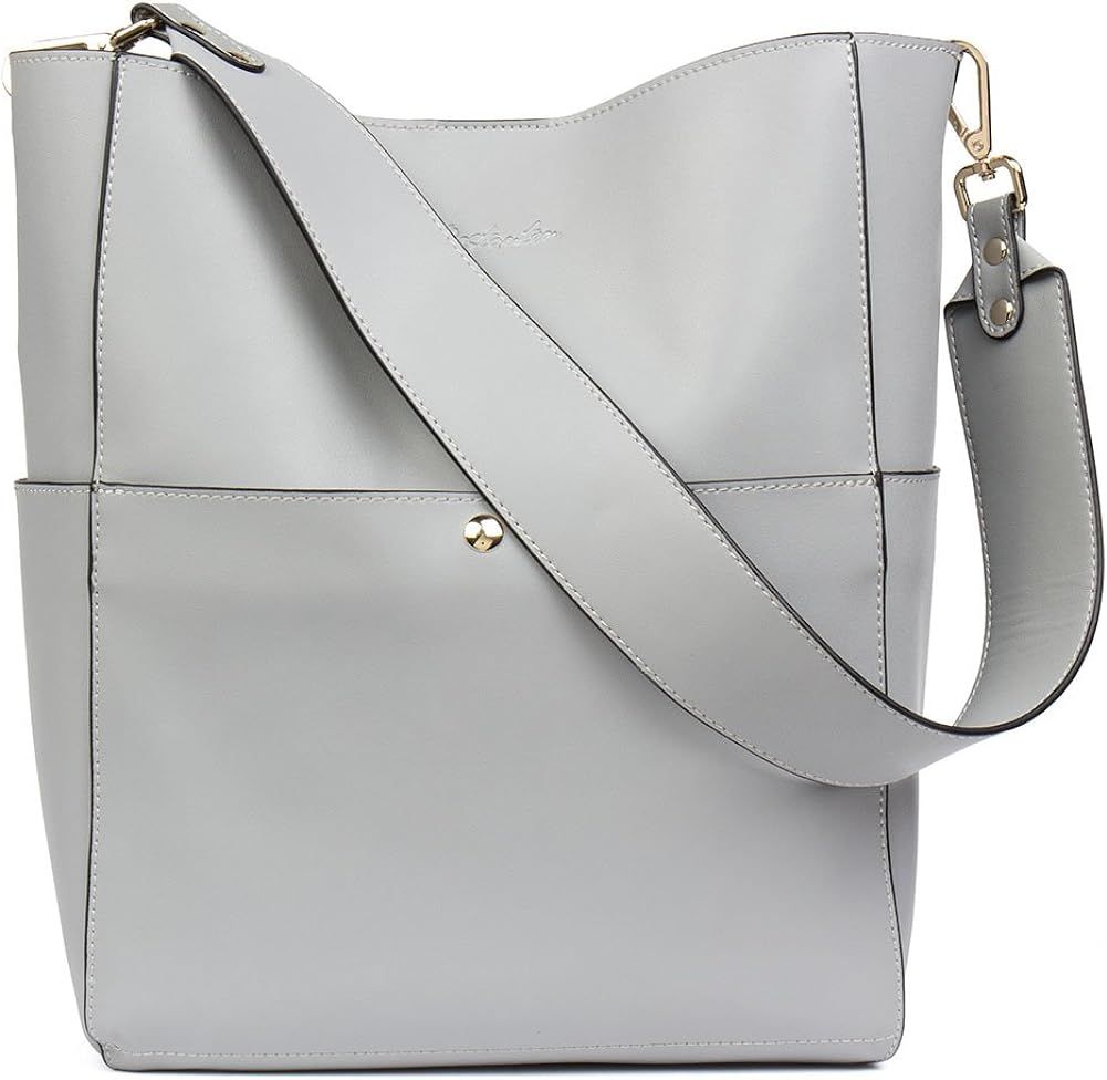 BOSTANTEN Women's Leather Designer Handbags Tote Purses Shoulder Bucket Bags | Amazon (US)