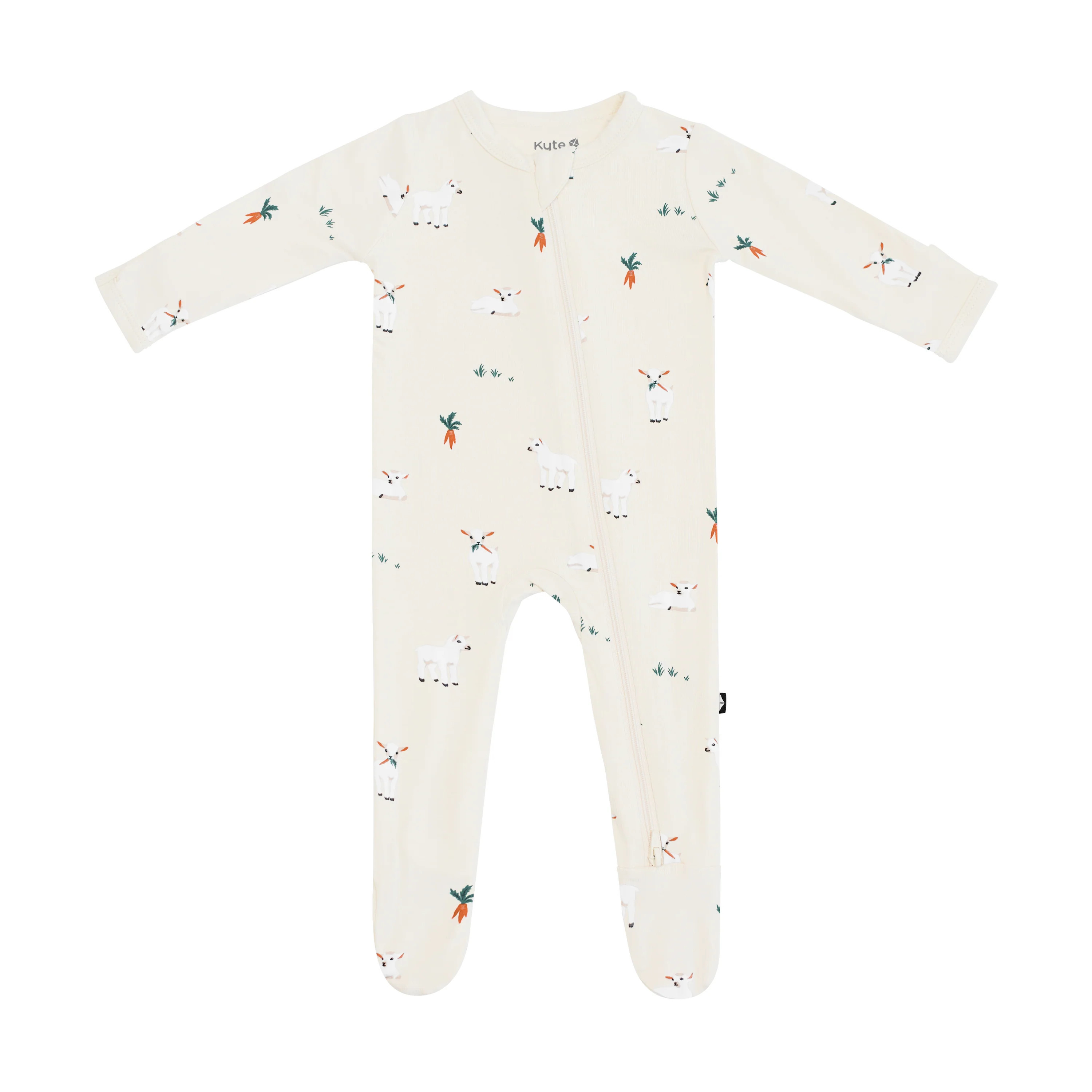 Zippered Footie in Goat | Kyte BABY