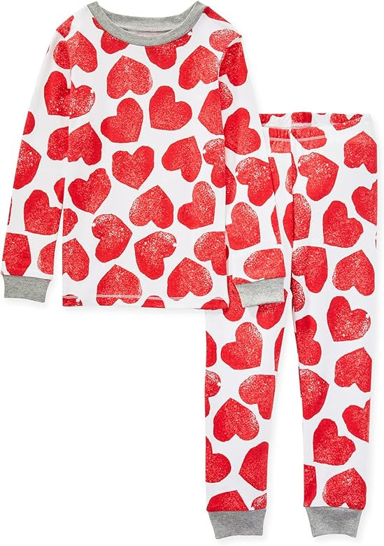 Burt's Bees Baby Baby Girls' Pajamas, Tee and Pant 2-Piece Pj Set, 100% Organic Cotton | Amazon (US)