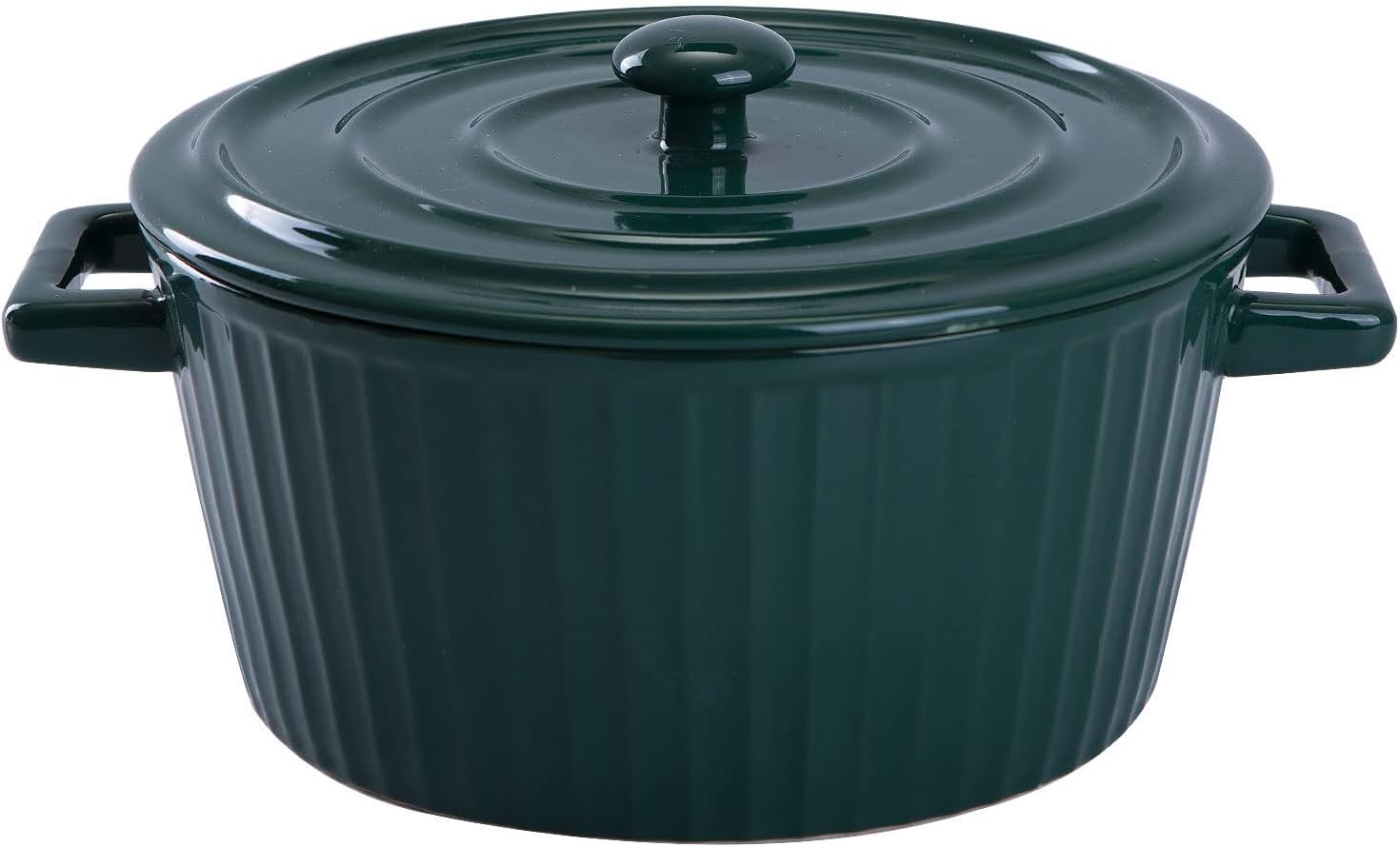 WHJY Green Colorful Ceramic Casserole Dish with Lid，1.2 Quart Ceramic Casserole Pan for Bakewar... | Amazon (US)