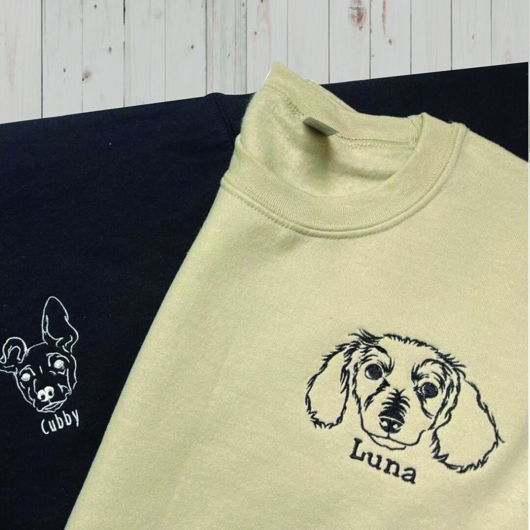 Custom Embroidered Dog Sweatshirt Custom Embroidered Cat - Etsy | Etsy (US)