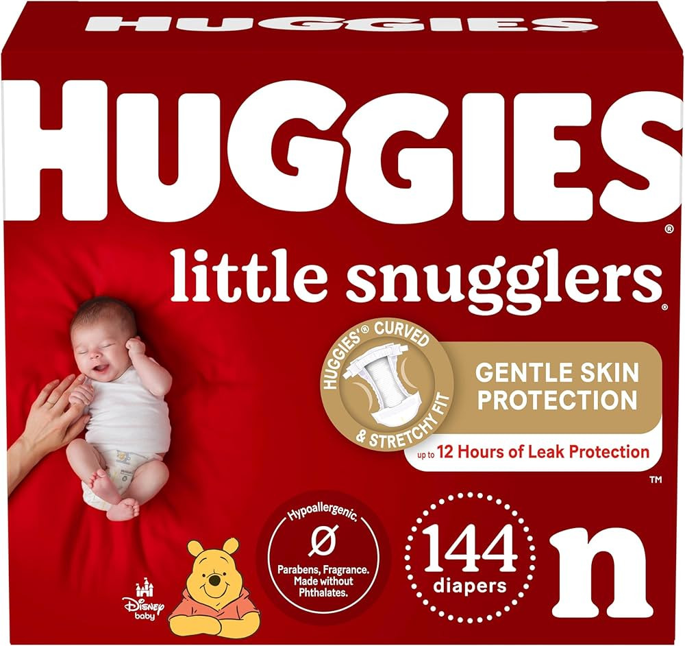 Huggies Newborn Diapers, Little Snugglers Newborn Diapers, Size Newborn (up to 10 lbs), 144 Count | Amazon (US)