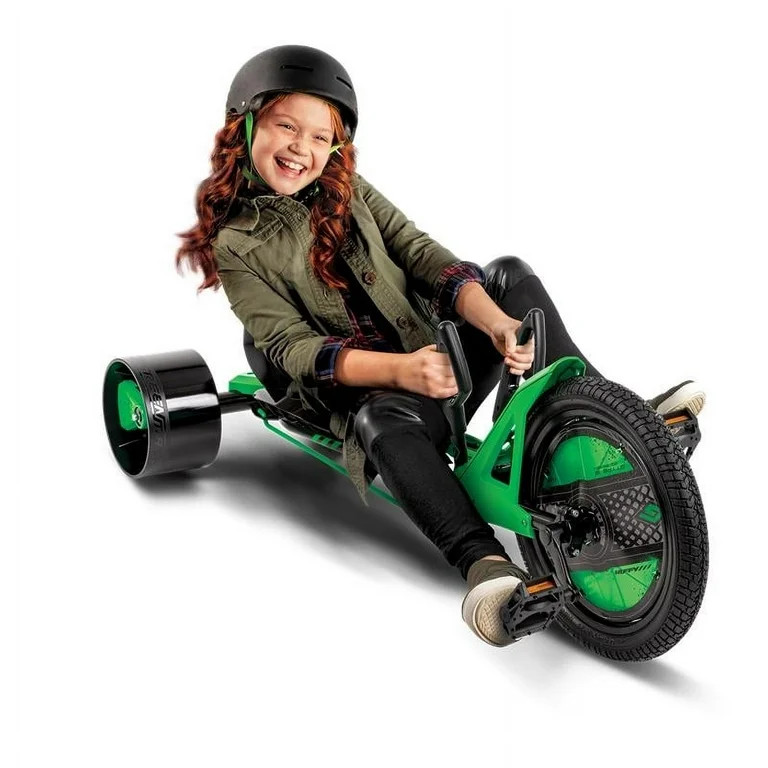 Huffy Adjustable Seat Unisex Kids Drift Trike, Green, 16" | Walmart (US)