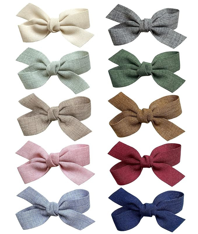 Amazon.com: Baby Girls Hair Bows Clips, Boutiques Barrettes Fully Lined Alligator Clips Hair Acce... | Amazon (US)