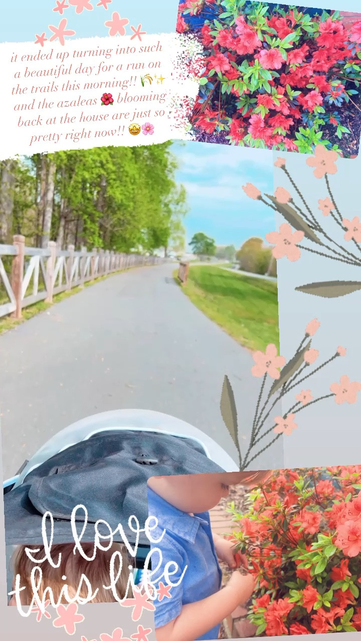 it ended up turning into such a beautiful day for a run on the trails this morning!! 🌾✨ and the azaleas 🌺 blooming back at the house are just so pretty right now!! 🤩🌸

#LTKfit #LTKbaby #LTKfamily