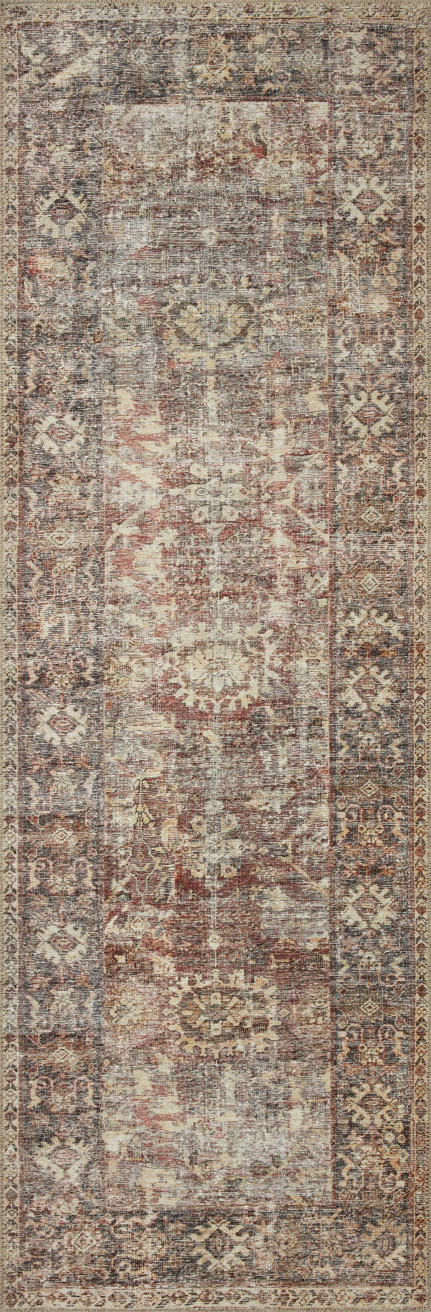 Georgie Oriental Bordeaux/Antique Area Rug | Wayfair North America