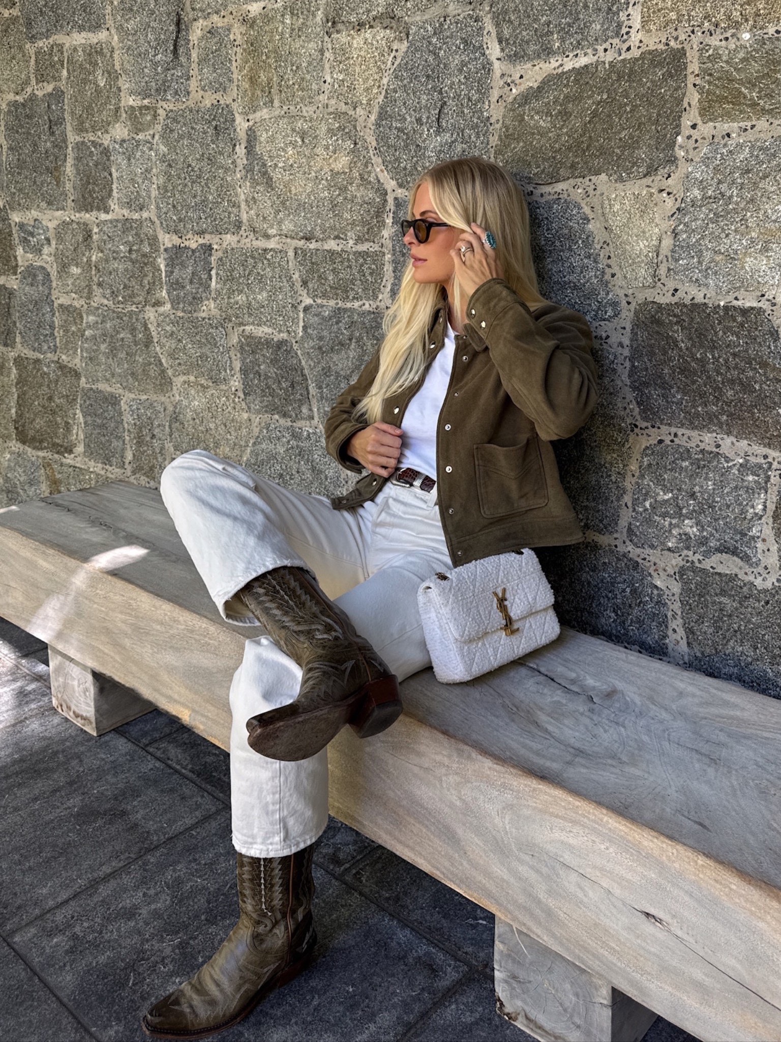 SIZE: small in tee, med jacket, 27 in jeans (sized up one), boots run tts (linked a different color & also similar). #kathleenpost

Fall fashion, fall outfit Inspo, western chic outfit

#LTKootd #LTKSeasonal