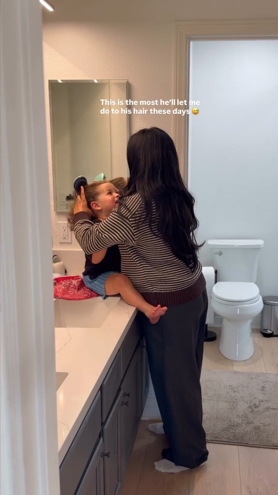 And I’ll take any time that he’ll let me do this 😂

#LTKgrwm #LTKmomlife #LTKootd