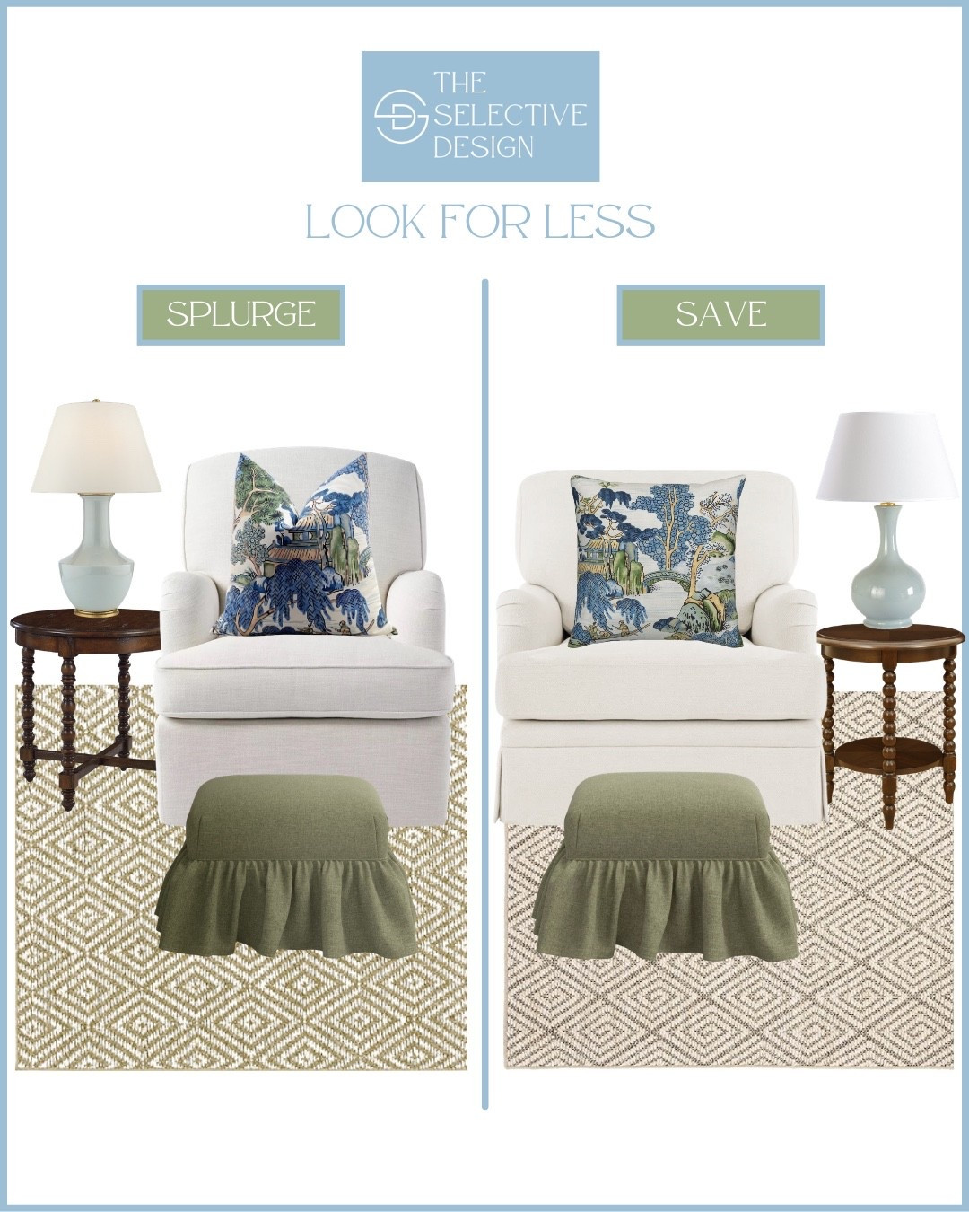 Classic grandmillennial living room decor look for less! Create a gorgeous timeless living room design with these affordable grandmillennial living room home decor finds…get the look you love on a budget! 

Classic living room decor | Grandmillennial living room decor | living room design | traditional living room | blue and green living room

#LTKHome #LTKSaleAlert