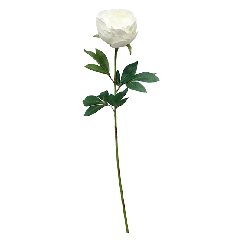 Providence White Peony Floral Stem, 33" | At Home