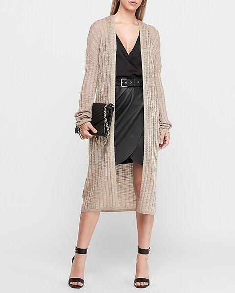 Ribbed Metallic Duster | Express