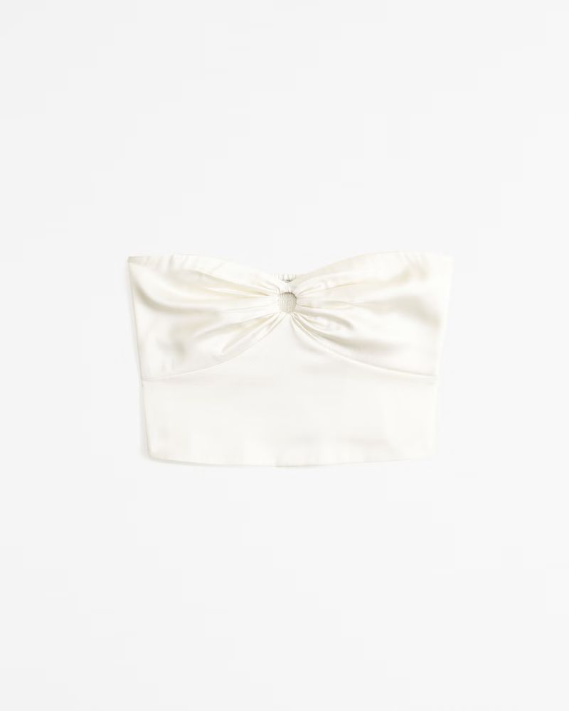 Strapless Satin Set Top | Abercrombie & Fitch (US)