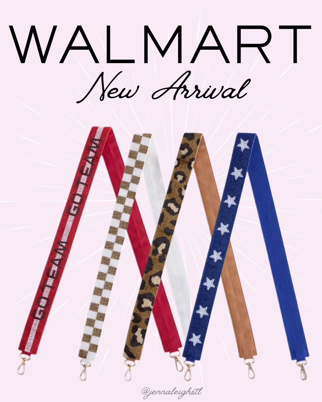 New Walmart find! These No Boundaries beaded purse straps are so cute, and I honestly cannot believe they're from Walmart. There are so many fun designs, including game day styles and everyday options, making it such an easy way to give your favorite bag a whole new look. 

 #LTKSeasonal #LTKMidsize #LTKTravel