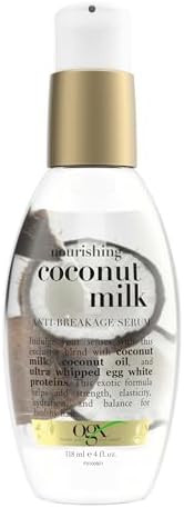 OGX Nourishing + Coconut Milk Anti-Breakage Serum, 4 Fl Oz | Amazon (US)