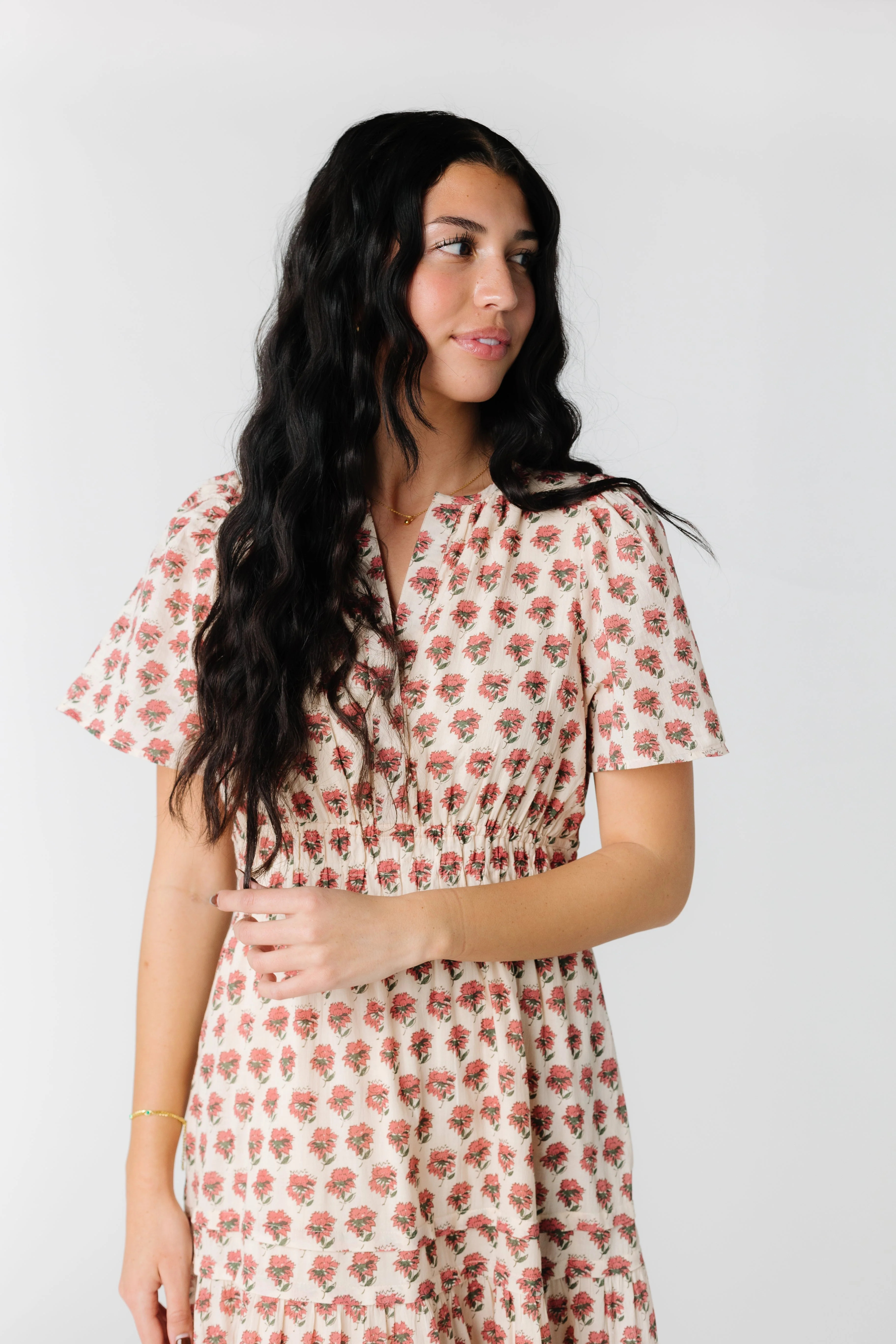 Citrus Shae Print Dress - Peach Print | Called To Surf