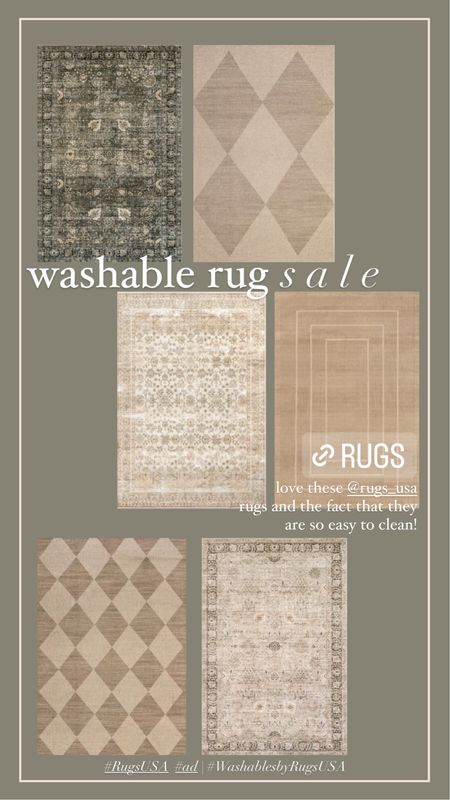 Washable rugs on sale this weekend! 

#LTKhome