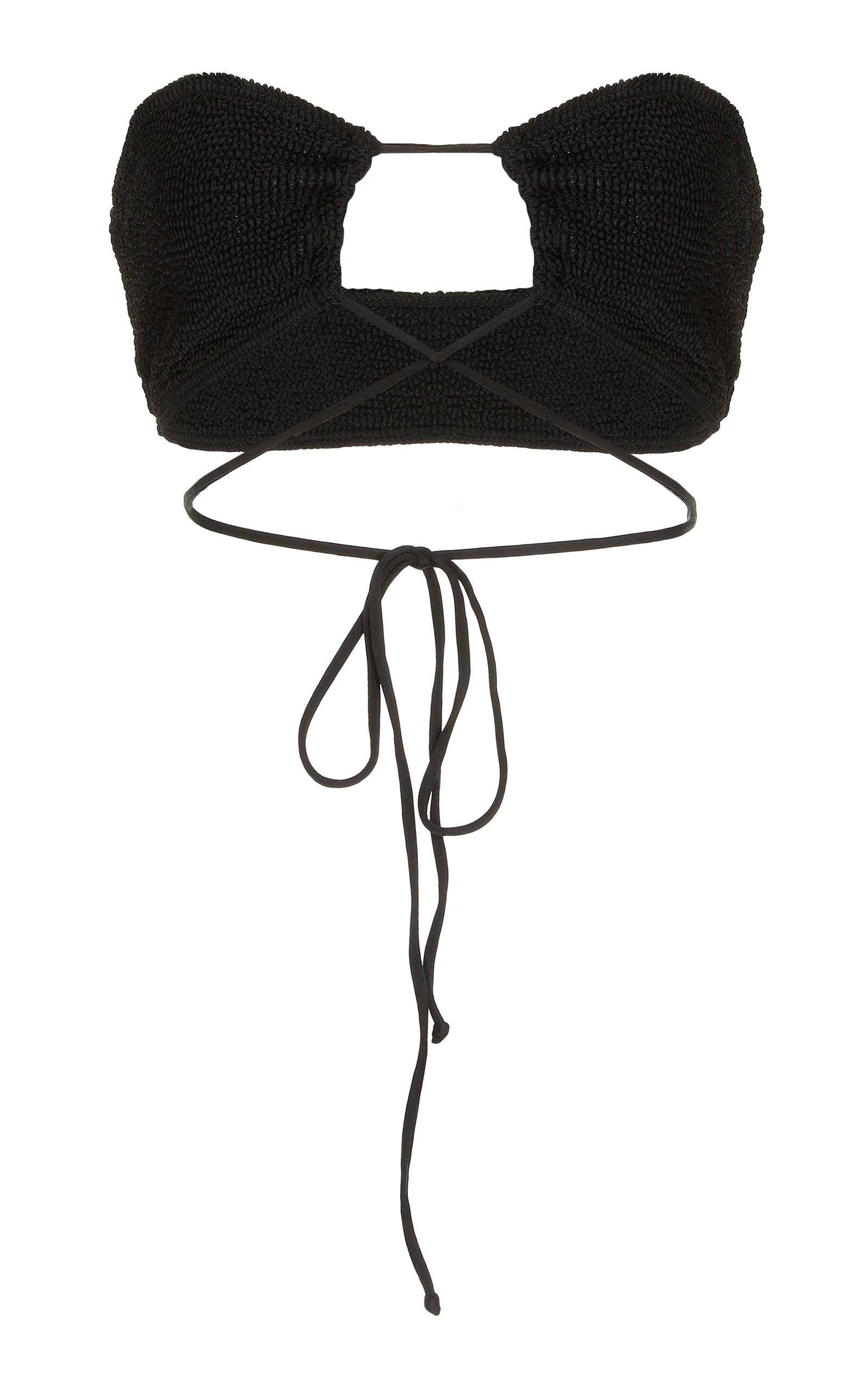 Bond-Eye - Women's Margarita Crinkled Bandeau Bikini Top - Black - OS - Moda Operandi | Moda Operandi (Global)