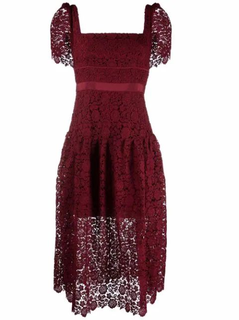 guipure lace midi dress | Farfetch (UK)