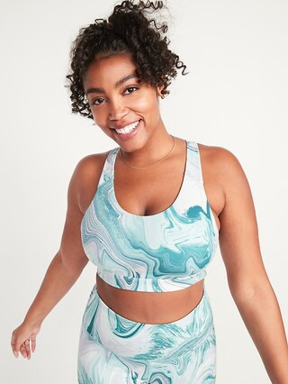 Medium Support PowerPress Strappy Sports Bra for Women XS-XXL | Old Navy (US)