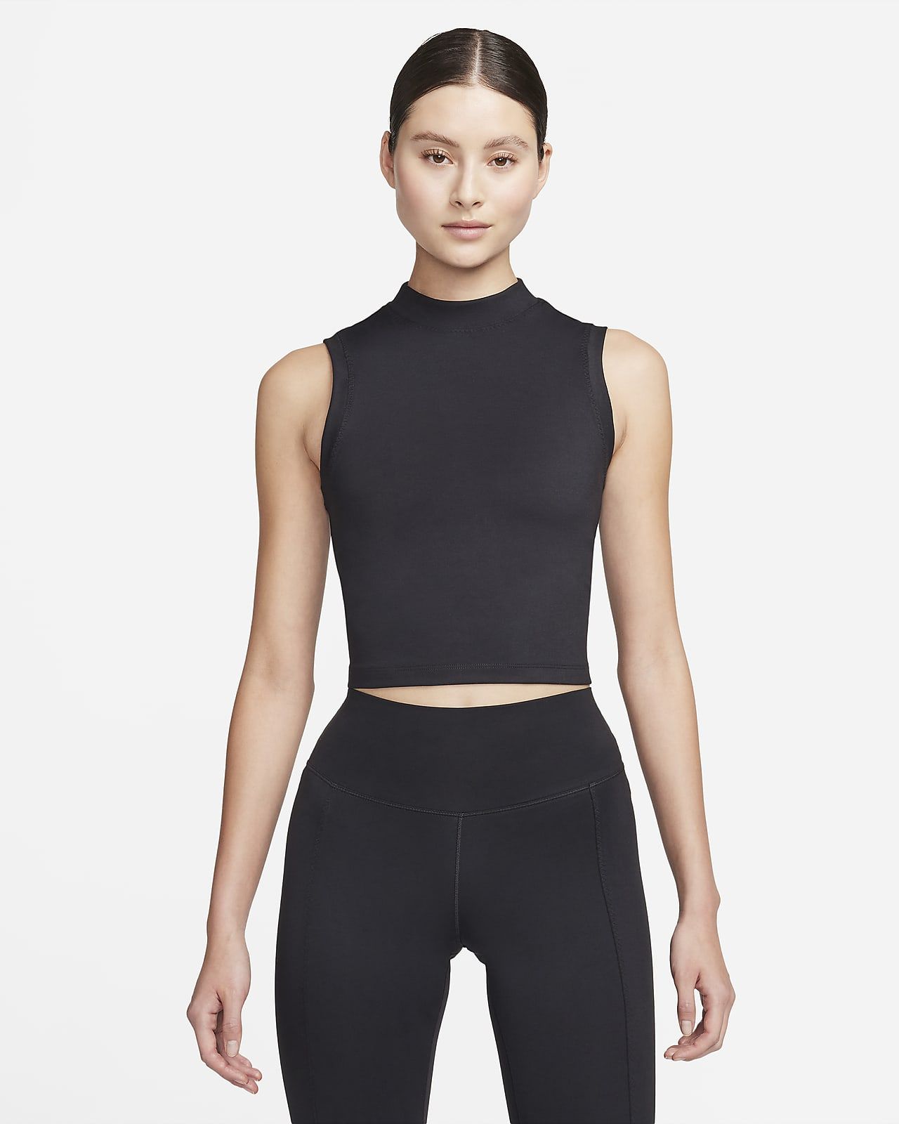 Nike One Fitted Women's Dri-FIT Mock-Neck Cropped Tank Top. Nike.com | Nike (US)