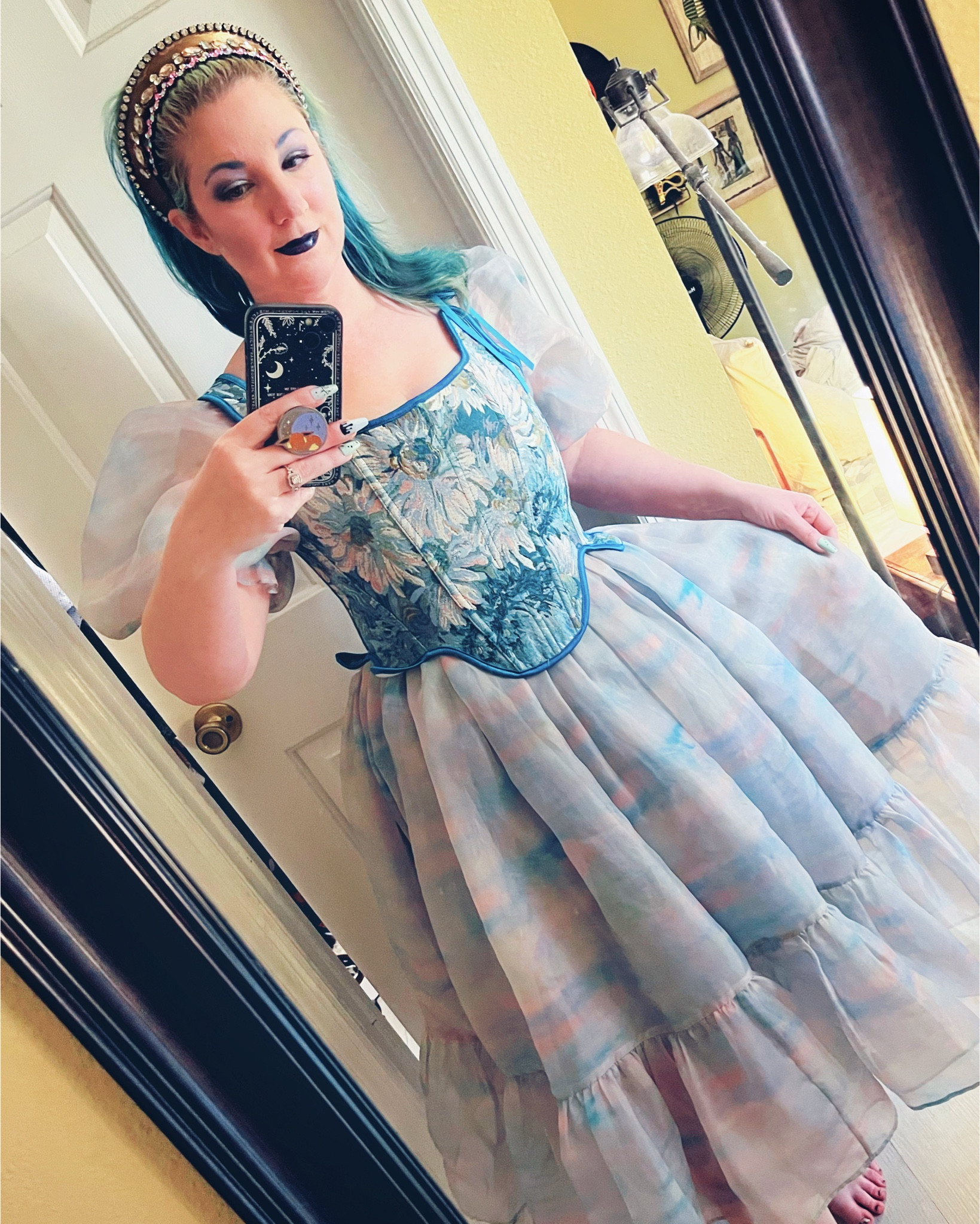 Been sick and today I’m feeling a little better but still not 💯 😩 I decided to get off my butt for a little bit of #dopaminedressing wearing @selkie today again! Lol 😂 #outfitinspo #princesscore #mirrorpic #mirrorselfie #selkie #selkiedress #wearthedress

#LTKOver40 #LTKStyleTip #LTKBeauty