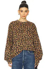 ANINE BING Miles Sweatshirt in Black & Brown Leopard from Revolve.com | Revolve Clothing (Global)