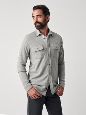 Legend™ Sweater Shirt - Fossil Grey Twill | Faherty