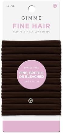 Gimme Beauty Fine Hair Elastic Bands - Slim-Fit Elastic Ties for Fine, Brittle, or Bleached Hair ... | Amazon (US)