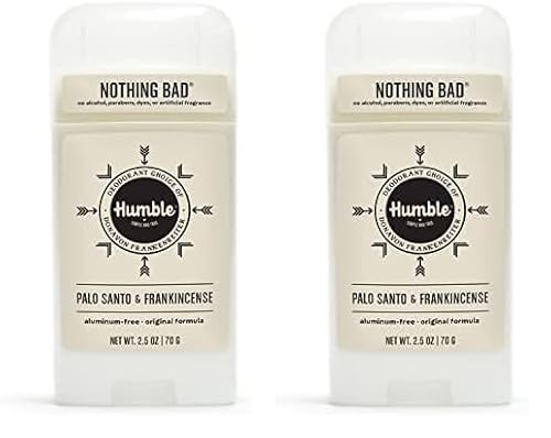 HUMBLE BRANDS Original Formula Aluminum-free Deodorant. Long Lasting Odor Control with Baking Soda and Essential Oils, Palo Santo and Frankincense, Pack of 2 | Amazon (US)